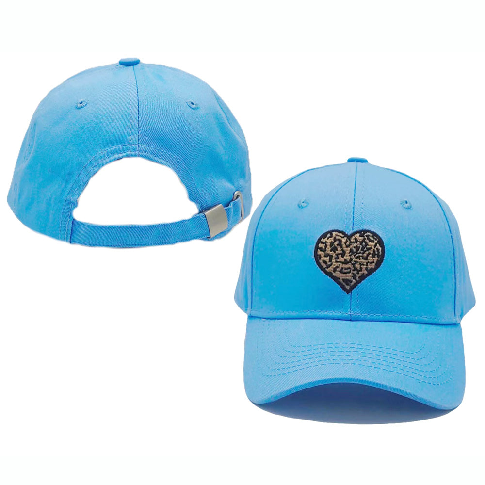 Leopard Patterned Heart Baseball Cap