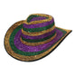 Madeline Love Multi Rhinestone Studded Mardi Gras Fedora Hat - Hats - desc