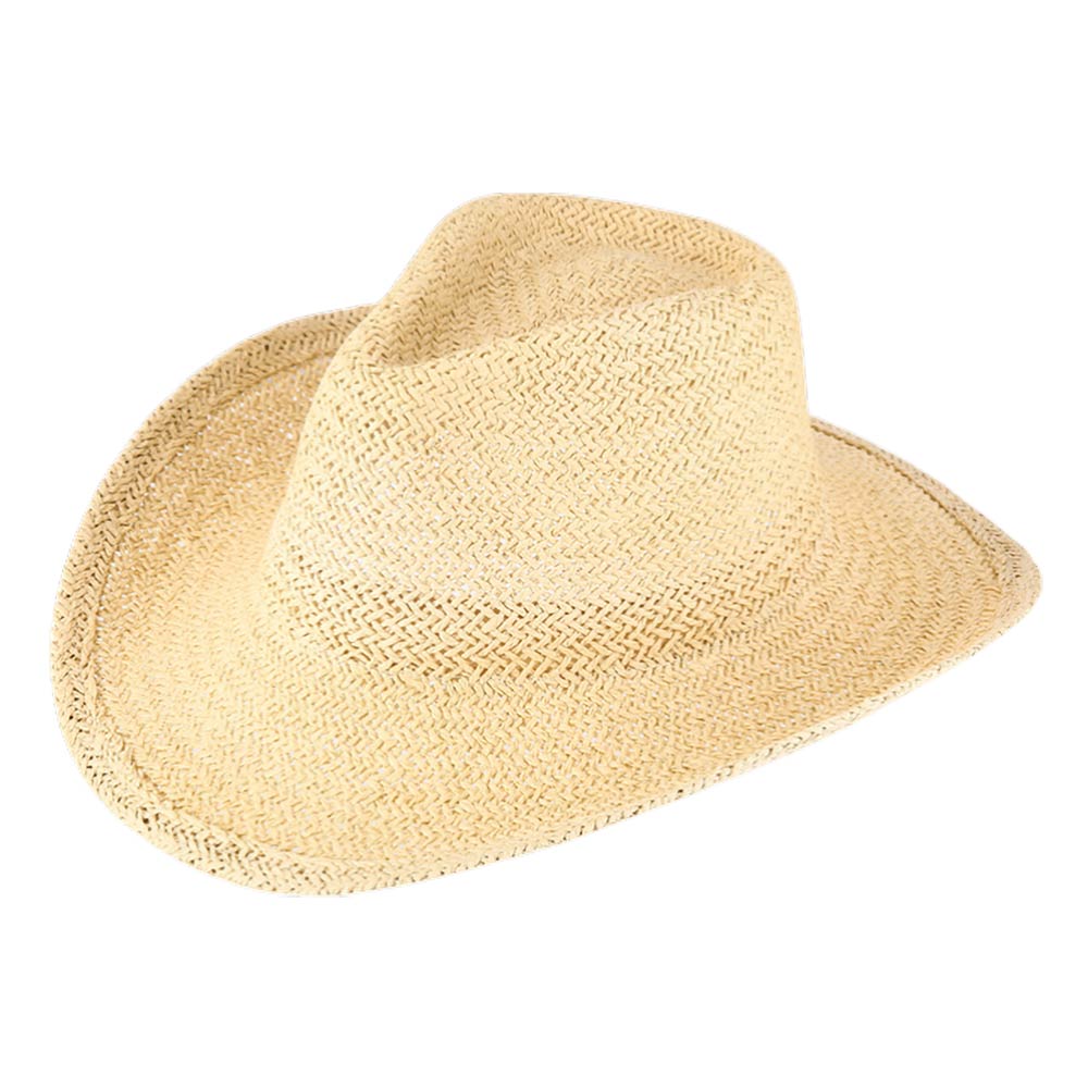 Madeline Love Beige Woven Summer Fedora Woven Sun Hat - Hats - extra