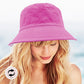 Madeline Love Fuchsia Reversible Solid Bucket Hat - Hats