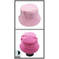 Madeline Love Fuchsia Reversible Solid Bucket Hat - Hats - desc