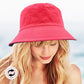 Madeline Love Red Reversible Solid Bucket Hat - Hats