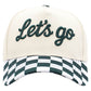 Madeline Love Green Checkered LETS GO Embroidered Baseball Cap - Hats - desc