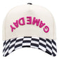 Madeline Love Black Checkered GAMEDAY Embroidered Baseball Cap - Hats - desc