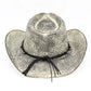 Madeline Love Black Handmade Vintage Steer Head Cactus Horseshoe Charm Faux Leather Band Western Straw Cowboy Hat - Hats - extra