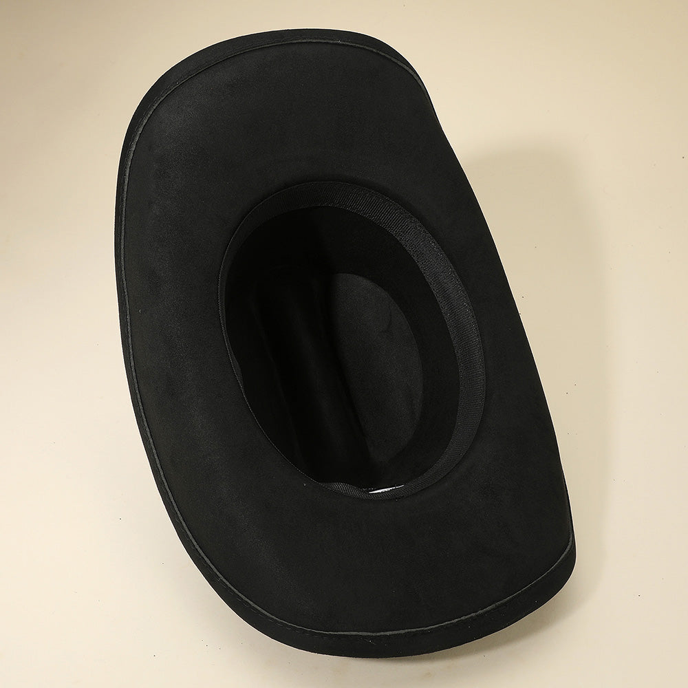 Madeline Love Black Western Cross Concho Band Cowboy Fedora Hat - Hats - extra