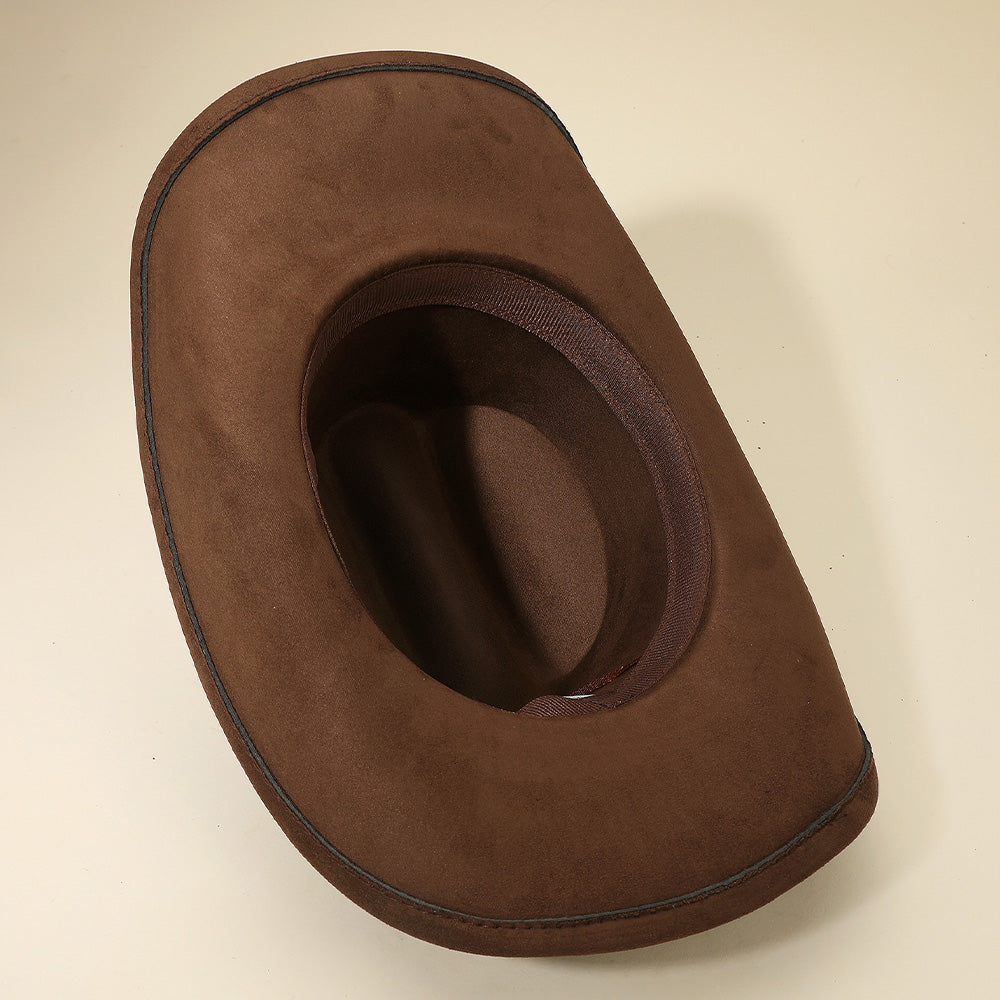 Madeline Love Brown Western Cross Concho Band Cowboy Fedora Hat - Hats - extra