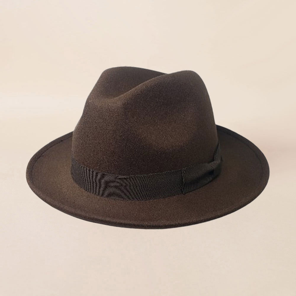 Madeline Love Brown Bow Band Classic Fedora Hat - Hats