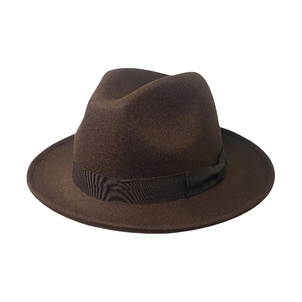 Madeline Love Brown Bow Band Classic Fedora Hat - Hats - desc