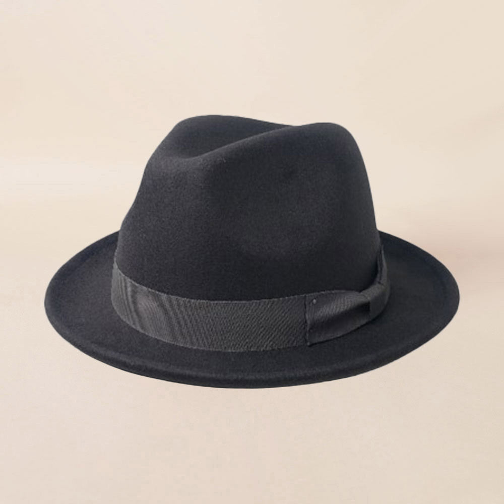 Madeline Love Gray Bow Band Classic Fedora Hat - Hats