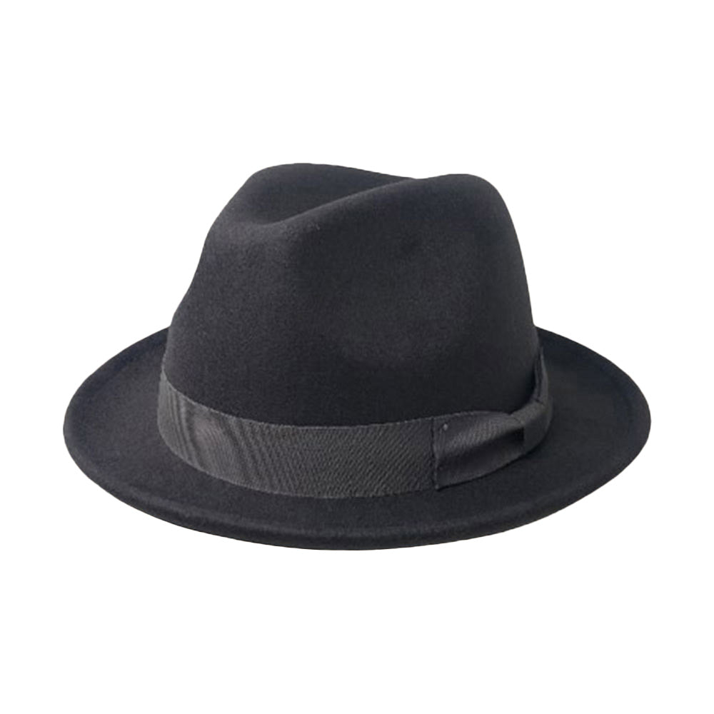 Madeline Love Gray Bow Band Classic Fedora Hat - Hats - desc