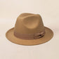 Madeline Love Tan Bow Band Classic Fedora Hat - Hats
