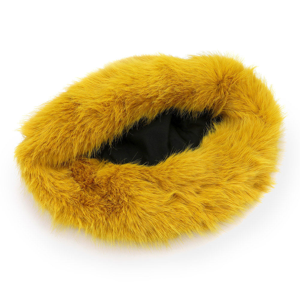 Madeline Love Burgundy Faux Fur Russian Style Plush Bucket Hat - Hats - extra