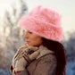 Madeline Love Pink Faux Fur Russian Style Plush Bucket Hat - Hats