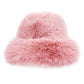 Madeline Love Pink Faux Fur Russian Style Plush Bucket Hat - Hats - desc