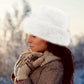 Madeline Love White Faux Fur Russian Style Plush Bucket Hat - Hats