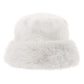 Madeline Love White Faux Fur Russian Style Plush Bucket Hat - Hats - desc