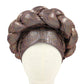 Madeline Love Peach Bling Studded Braided Turban Hat - Hair Accessories - desc