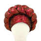 Madeline Love Red Bling Studded Braided Turban Hat - Hair Accessories - desc