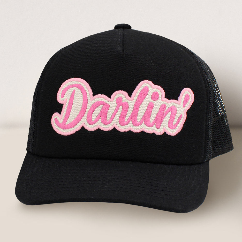 Madeline Love Black DARLIN Message Mesh Back Baseball Cap - Hats