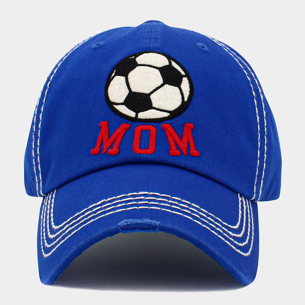 Madeline Love Royal Blue Soccer Mom Message Vintage Baseball Cap - Hats