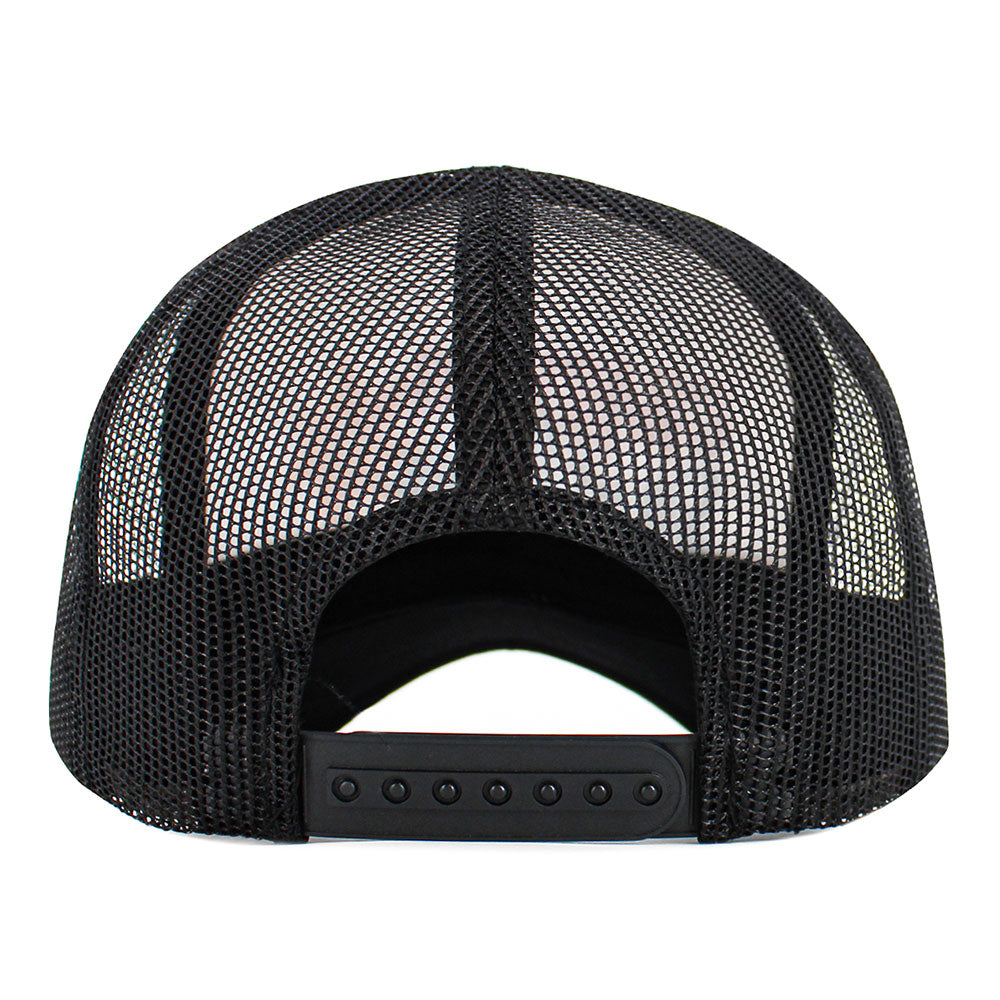 Madeline Love Black, White CHASING SUNSHINE Mesh Back Trucker Hat - Hats - extra