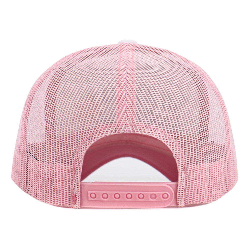 Madeline Love Pink, White CHASING SUNSHINE Mesh Back Trucker Hat - Hats - extra