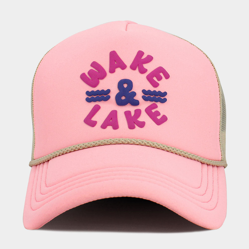 Madeline Love Pink WAKE LAKE Mesh Back Trucker Hat - Hats