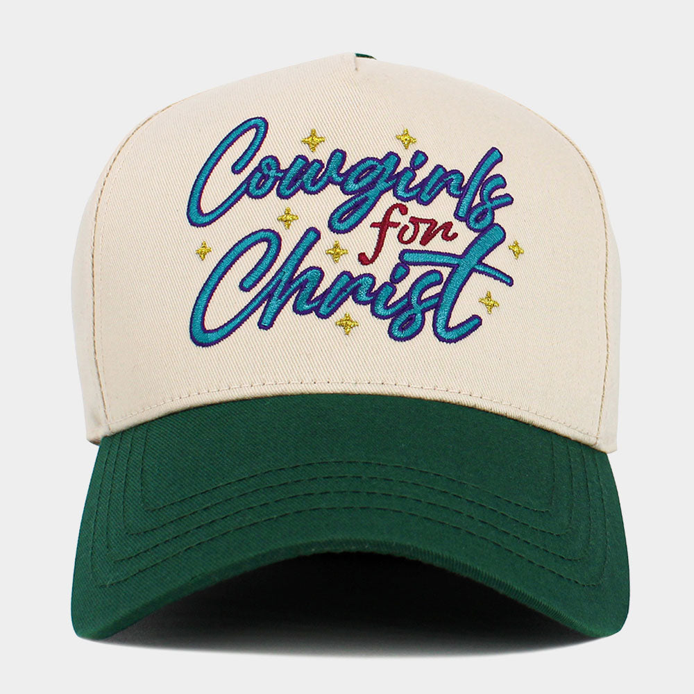 Madeline Love Dark, Green Cowgirls for Christ Embroidered Baseball Hat - Hats