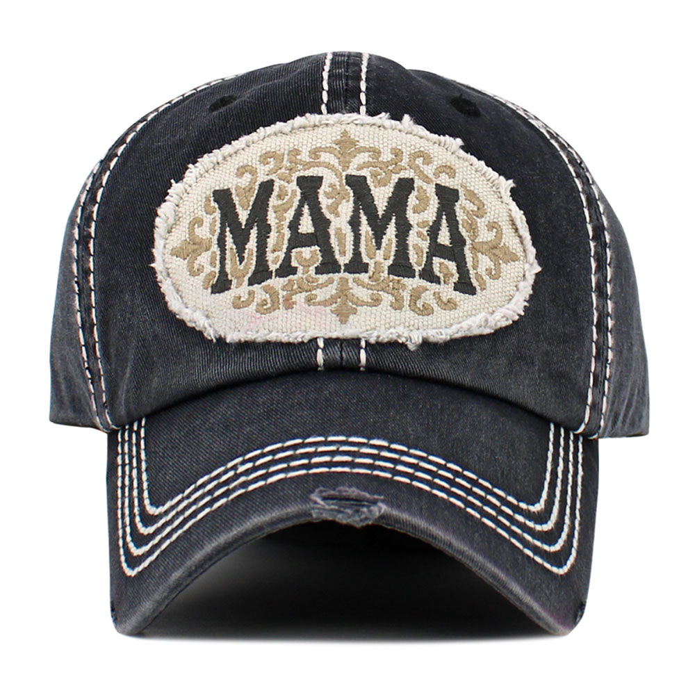 Madeline Love Black MAMA Patch Vintage Baseball Cap - Hats - desc