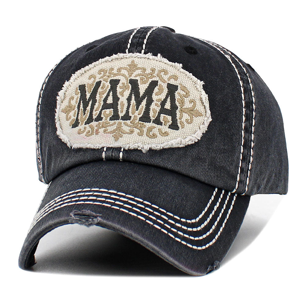 Madeline Love Black MAMA Patch Vintage Baseball Cap - Hats - extra