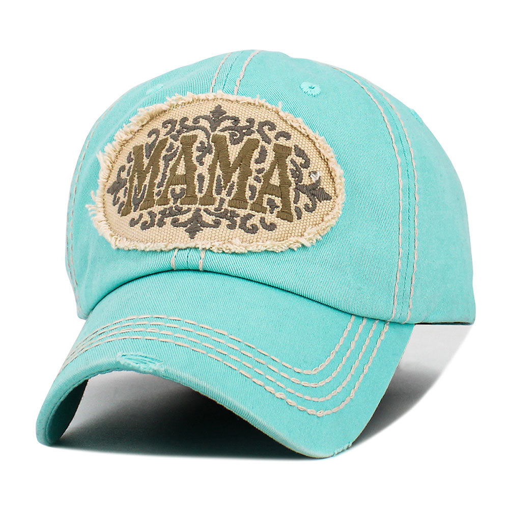 Madeline Love Blue, Denim MAMA Patch Vintage Baseball Cap - Hats - extra