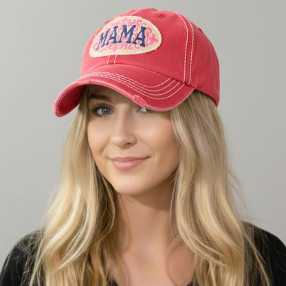 Madeline Love Hot Pink MAMA Patch Vintage Baseball Cap - Hats