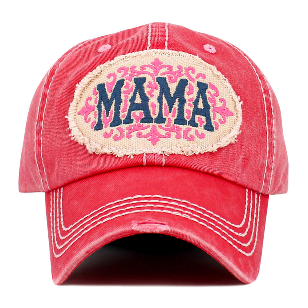 Madeline Love Hot Pink MAMA Patch Vintage Baseball Cap - Hats - desc