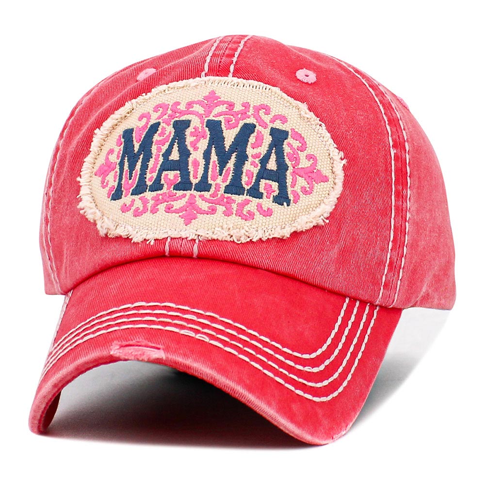 Madeline Love Hot Pink MAMA Patch Vintage Baseball Cap - Hats - extra