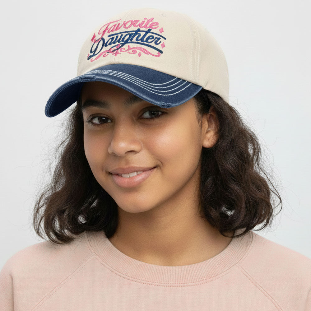 Madeline Love Blue, Neutral FAVORITE DAUGHTER Embroidered Vintage Baseball Cap - Hats