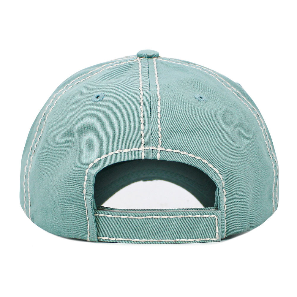 Madeline Love Green FAVORITE DAUGHTER Embroidered Vintage Baseball Cap - Hats - extra