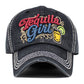 Madeline Love Black TEQUILA GIRL Embroidered Vintage Baseball Cap - Hats - desc