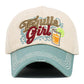Madeline Love Green, Neutral TEQUILA GIRL Embroidered Vintage Baseball Cap - Hats - desc