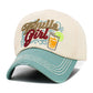 Madeline Love Green, Neutral TEQUILA GIRL Embroidered Vintage Baseball Cap - Hats - extra