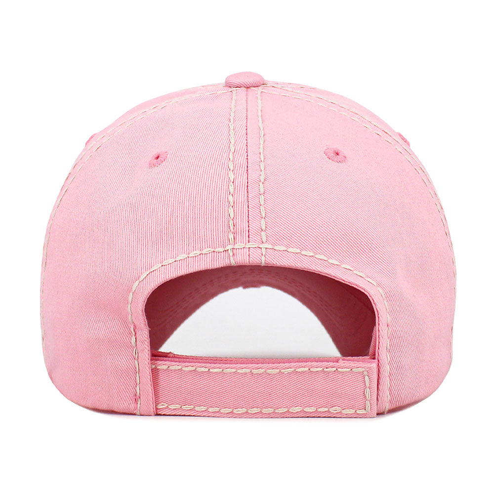 Madeline Love Pink TEQUILA GIRL Embroidered Vintage Baseball Cap - Hats - extra