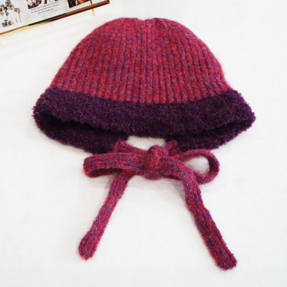 Madeline Love Hot Pink Stylish Knitted Winter Bonnet Hat - Hats
