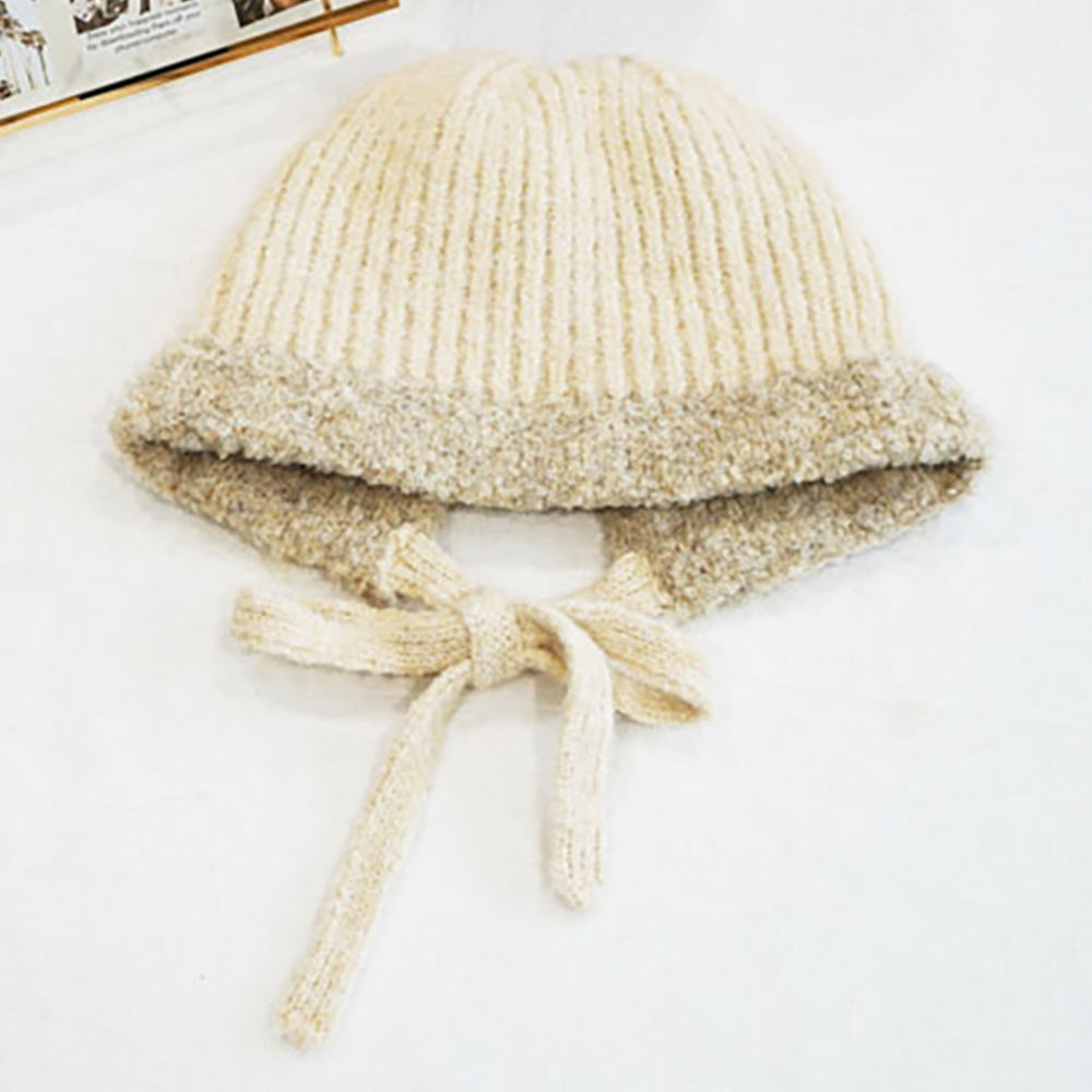 Madeline Love White Stylish Knitted Winter Bonnet Hat - Hats