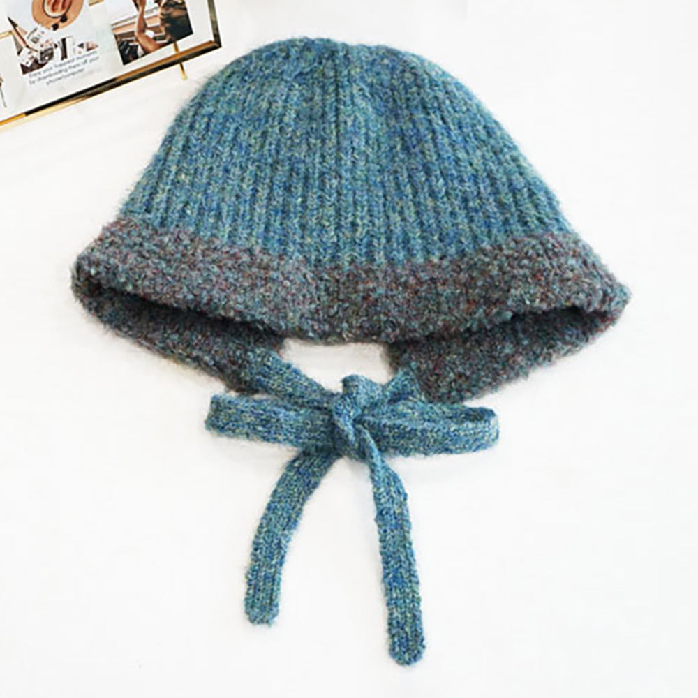 Madeline Love Turquoise Stylish Knitted Winter Bonnet Hat - Hats