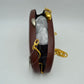 Oval Hardcase Clutch Bag with Two-Tone Metal Clasp - Clutch Bags