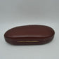 Oval Hardcase Clutch Bag with Two-Tone Metal Clasp - Clutch Bags