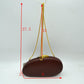Oval Hardcase Clutch Bag with Two-Tone Metal Clasp - Clutch Bags