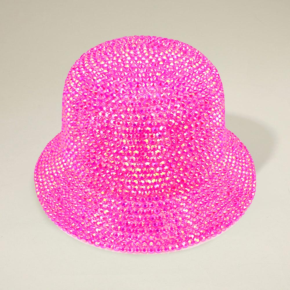 Pink Bling Studded Bucket Hat