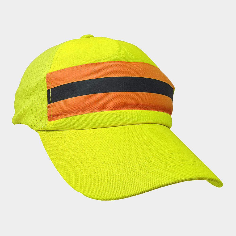 Madeline Love Lime, Neon Stripe Pointed Neon Baseball Cap - Hats