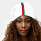 White Solid Satin Lined Beanie Hat